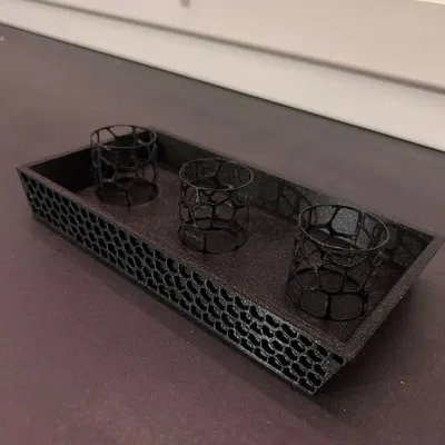 Đế Nến Tea Light Voronoi 3 Ngăn (Triple Voronoi Tea Light Holder)