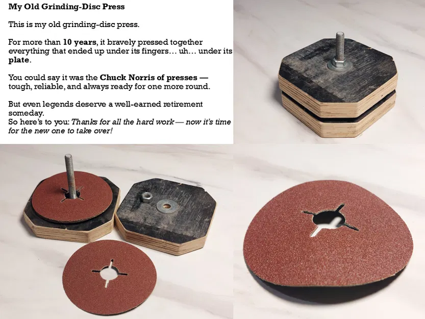 Đồ ép/giá giữ đĩa mài (Grinding Disc Press / Holder) - Image 5