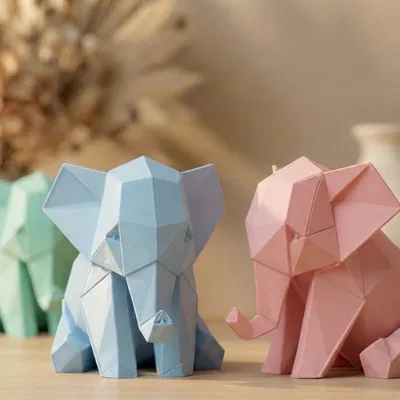 Voi Origami - Decor Tối Giản