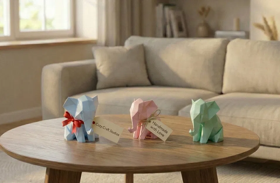 Voi Origami - Decor Tối Giản - Image 2