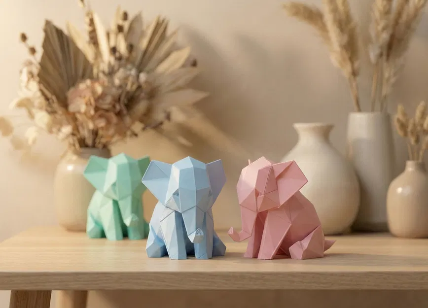 Voi Origami - Decor Tối Giản - Image 4