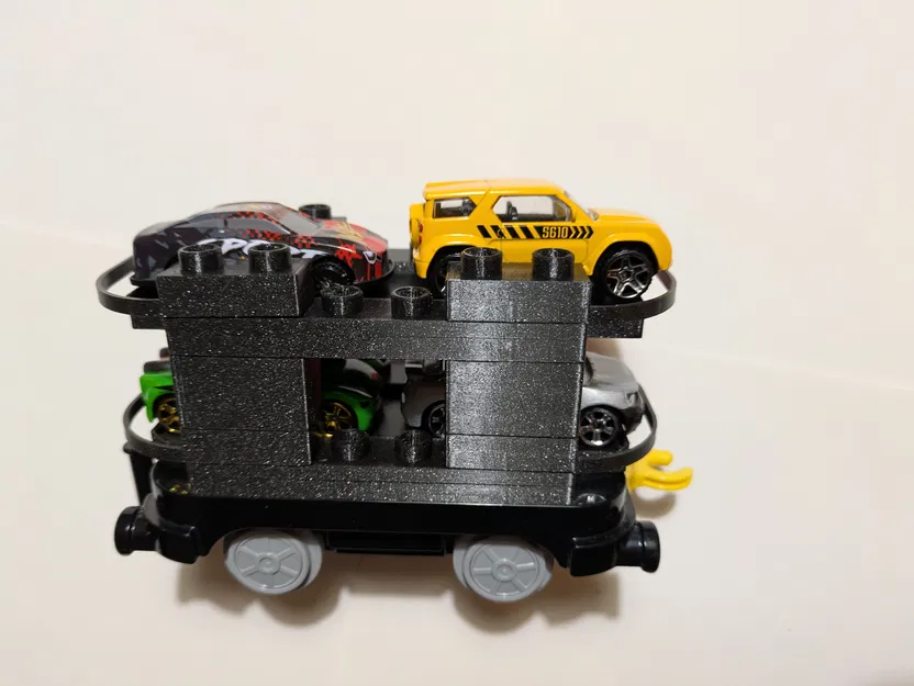 Toa tàu Lego Duplo chở xe hơi (Lego Duplo train wagon for cars) - Image 1