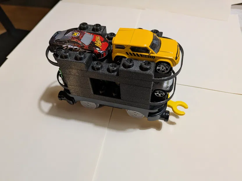 Toa tàu Lego Duplo chở xe hơi (Lego Duplo train wagon for cars) - Image 2