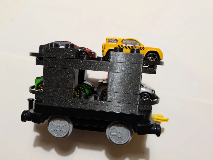 Toa tàu Lego Duplo chở xe hơi (Lego Duplo train wagon for cars) - Image 3