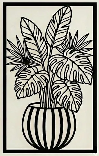 Tranh treo tường Xương rồng & Sen đá | Chậu hình học | Bộ cây Boho - Image 4