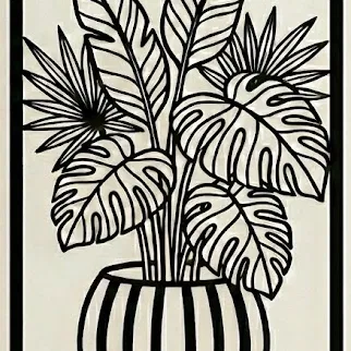 Tranh treo tường Xương rồng & Sen đá | Chậu hình học | Bộ cây Boho