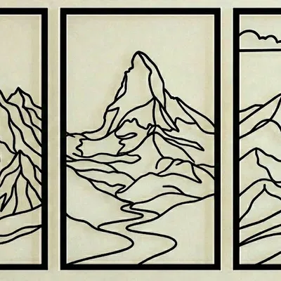 Bộ Phong Cảnh Núi | Tranh Treo Tường Phiêu Lưu & Thiên Nhiên | Tối Giản