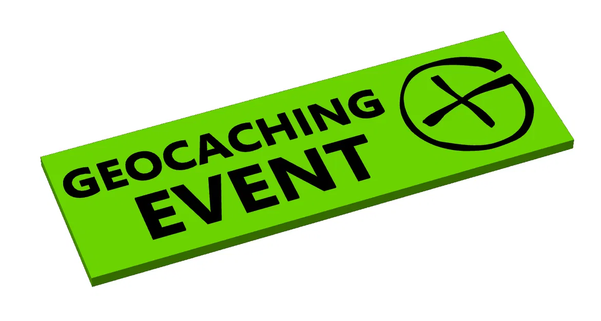 Bảng hiệu sự kiện Geocaching (Geocaching Event Sign) - Image 1
