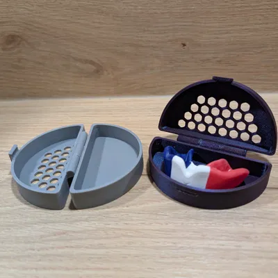 Hộp nửa hình tròn đựng mouthguard/teeth guard (Print-in-Place)