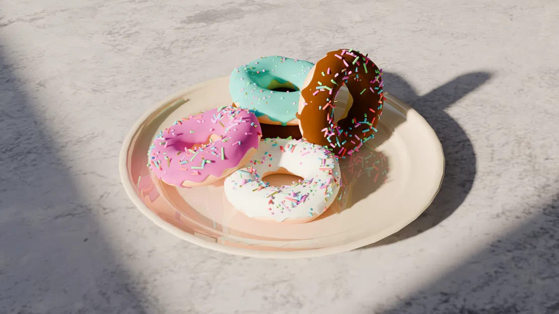 Móc khóa donut đơn giản - Image 1