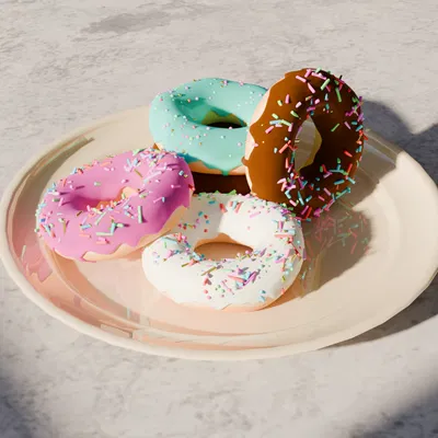 Móc khóa donut đơn giản