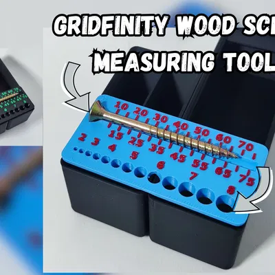Dụng cụ đo vít gỗ Gridfinity (Metric)