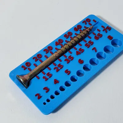 Dụng cụ đo vít gỗ Gridfinity (Metric)