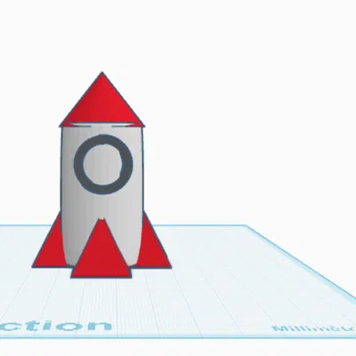 Rocket trang trí nhỏ xinh