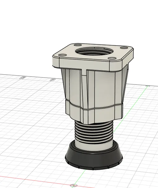 Chân cân bằng chỉnh cao chịu tải nặng – M40×3 (90–120 mm) - Image 1