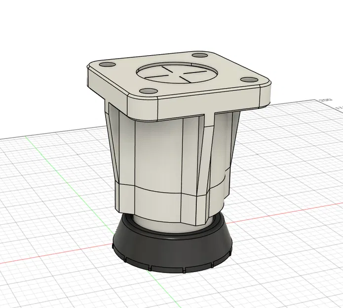 Chân cân bằng chỉnh cao chịu tải nặng – M40×3 (90–120 mm) - Image 4