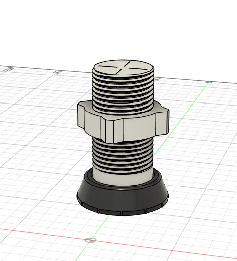 Chân cân bằng chỉnh cao chịu tải nặng – M40×3 (90–120 mm) - Image 5