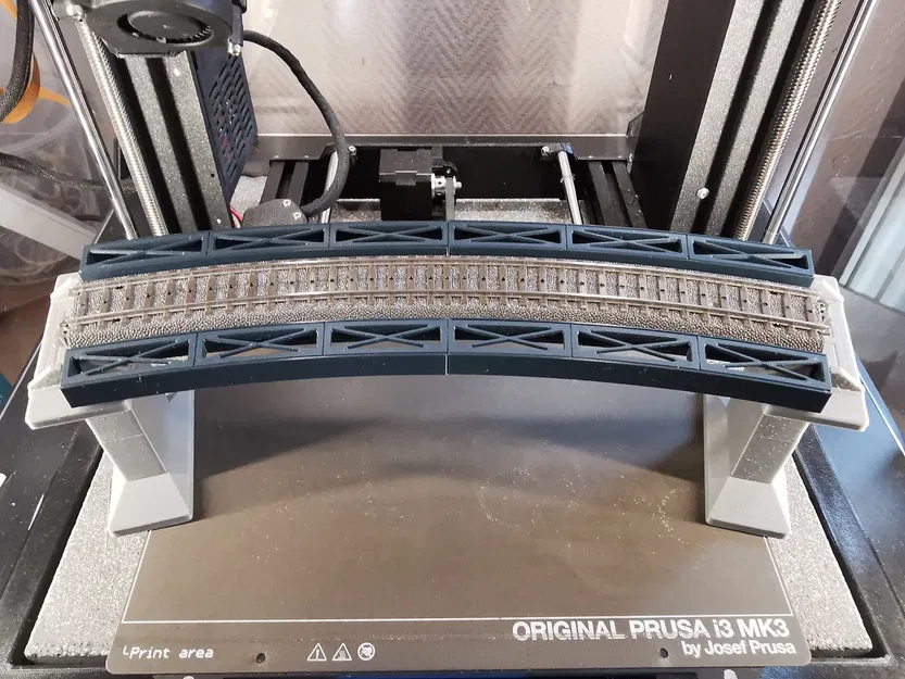 Märklin H0 cầu dàn thép modular Rail-C R3 30° (nhiều phần) - Image 2