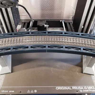 Märklin H0 cầu dàn thép modular Rail-C R3 30° (nhiều phần)