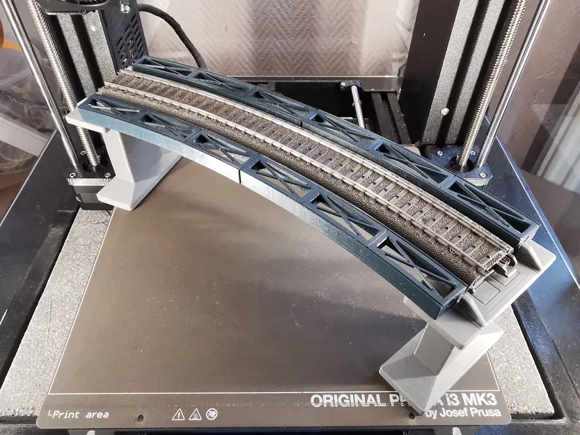 Märklin H0 cầu dàn thép modular Rail-C R3 30° (nhiều phần) - Image 3