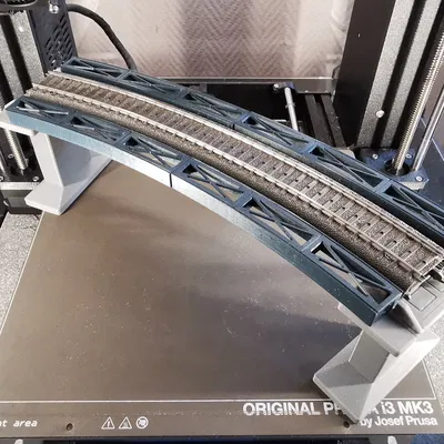 Märklin H0 cầu dàn thép modular Rail-C R3 30° (nhiều phần)