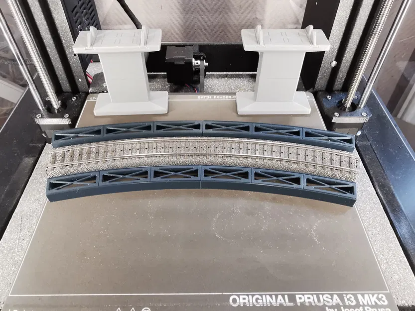 Märklin H0 cầu dàn thép modular Rail-C R3 30° (nhiều phần) - Image 5