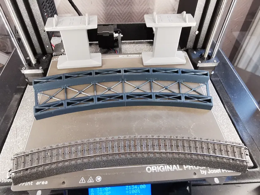 Märklin H0 cầu dàn thép modular Rail-C R3 30° (nhiều phần) - Image 6