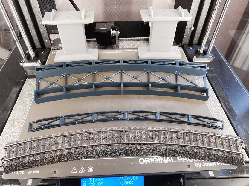 Märklin H0 cầu dàn thép modular Rail-C R3 30° (nhiều phần) - Image 7