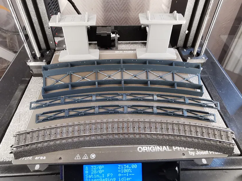 Märklin H0 cầu dàn thép modular Rail-C R3 30° (nhiều phần) - Image 8