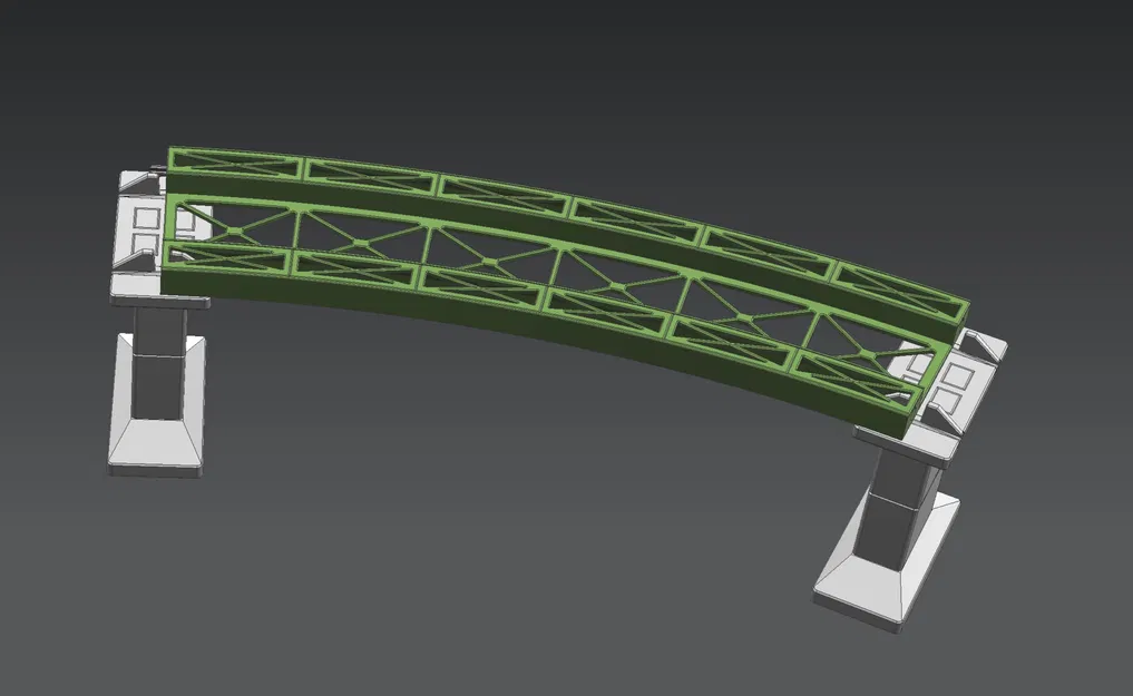 Märklin H0 cầu dàn thép modular Rail-C R3 30° (nhiều phần) - Image 9