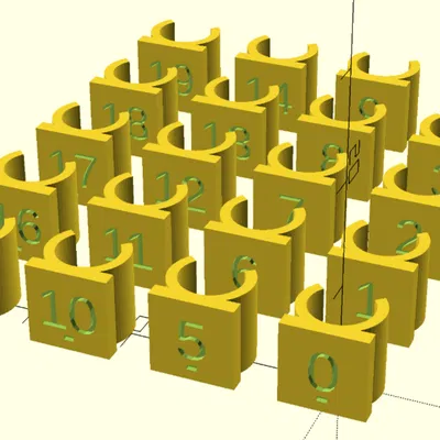Kẹp cáp Ethernet đánh số dạng tham số (Parameterised)