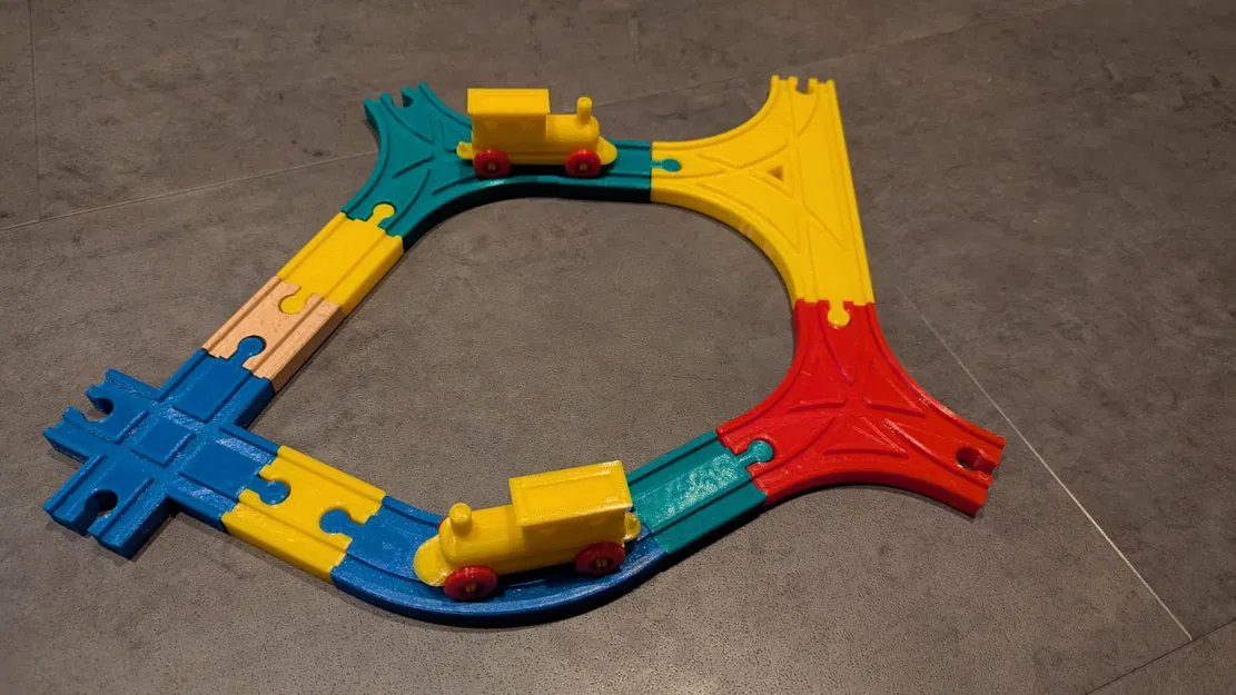 Bộ đường ray tàu đồ chơi đầy đủ kèm đầu máy - Image 1