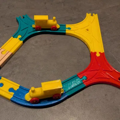 Bộ đường ray tàu đồ chơi đầy đủ kèm đầu máy