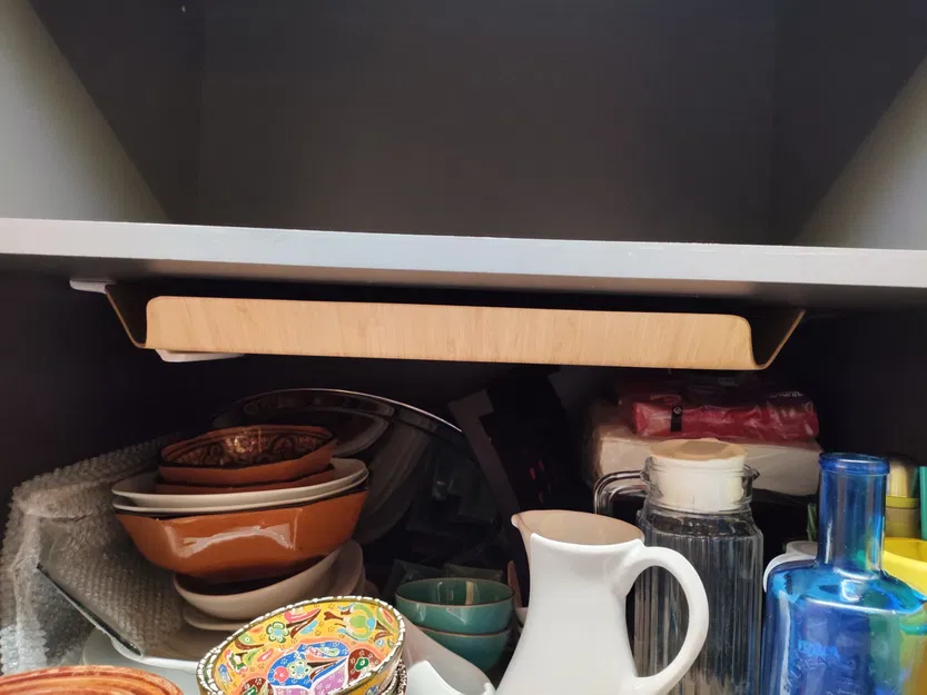 Giá đỡ khay Ikea SILVERHAJMAL gắn dưới kệ - Image 5