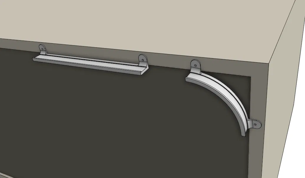 Ngàm gắn LED strip cho nội thất (LED strip mount for furniture) - Image 2