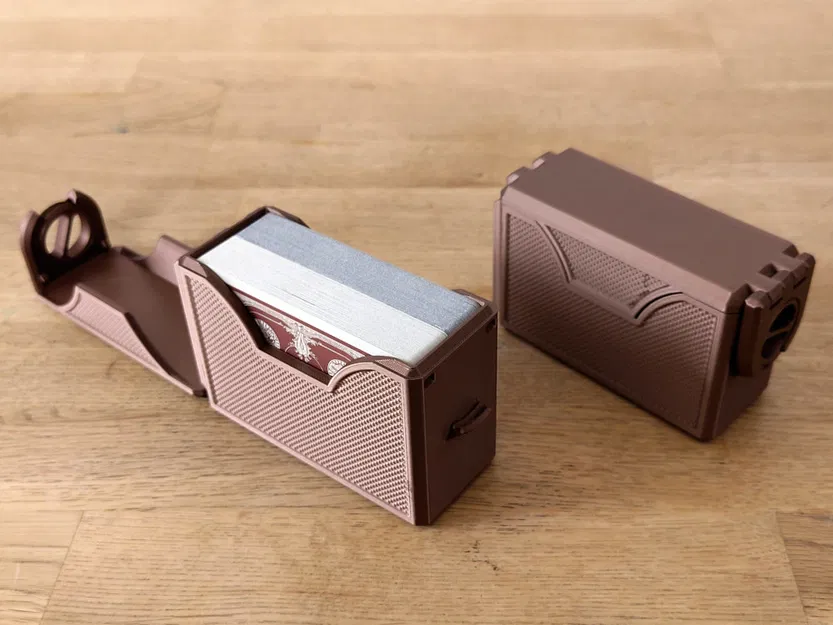 Card vault – Hộp đựng 2 bộ bài print-in-place có khóa vặn - Image 2