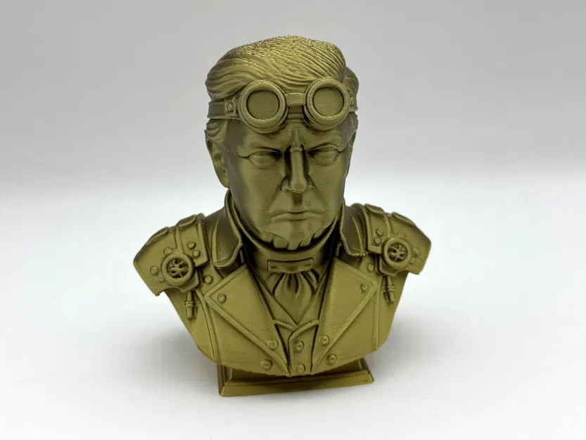Trump Steampunk Bust – Tượng bán thân phong cách steampunk để in 3D - Image 1