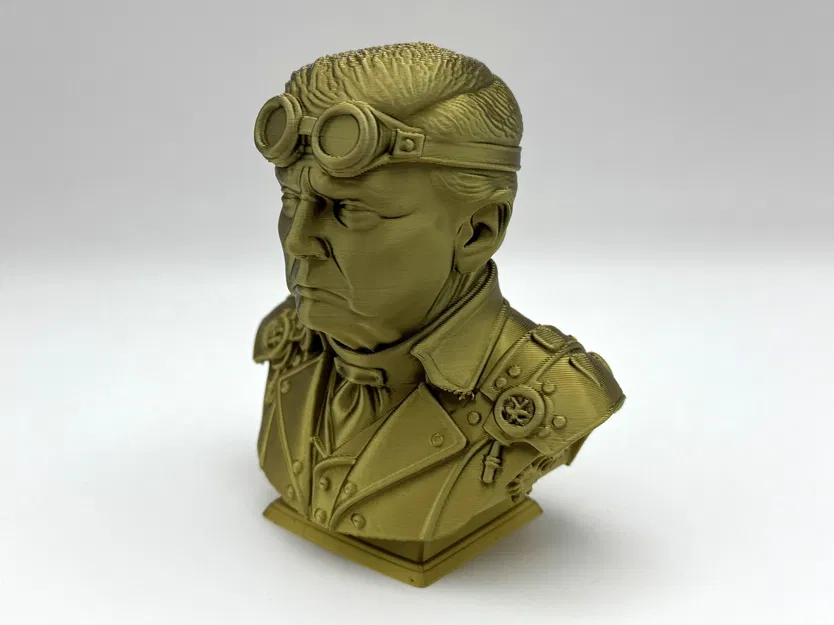 Trump Steampunk Bust – Tượng bán thân phong cách steampunk để in 3D - Image 4