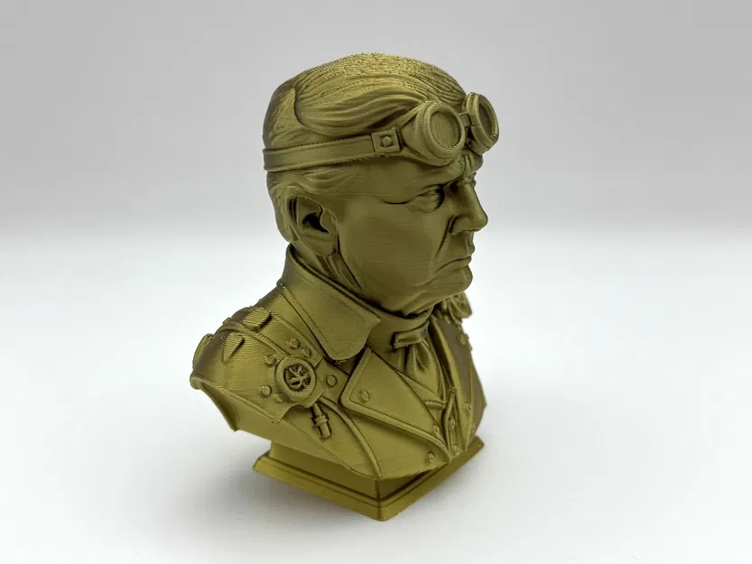 Trump Steampunk Bust – Tượng bán thân phong cách steampunk để in 3D - Image 5