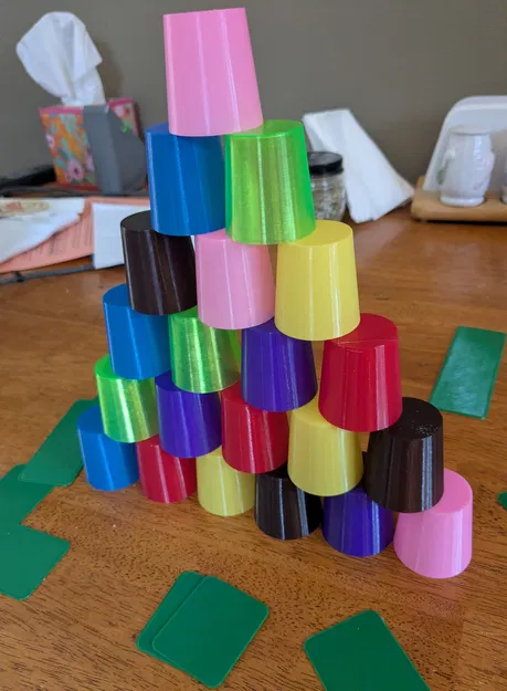 Trò chơi xếp ly giữ thăng bằng kèm khay cất cho bé 4–6 tuổi - Image 1