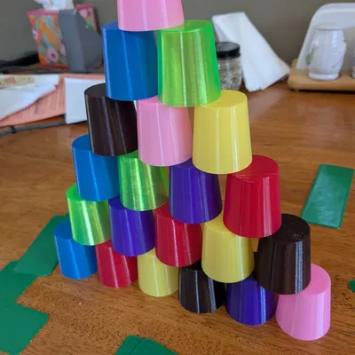 Trò chơi xếp ly giữ thăng bằng kèm khay cất cho bé 4–6 tuổi