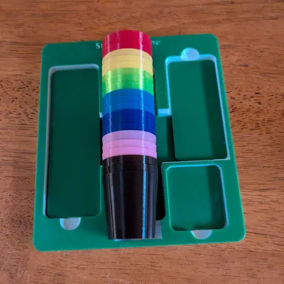 Trò chơi xếp ly giữ thăng bằng kèm khay cất cho bé 4–6 tuổi