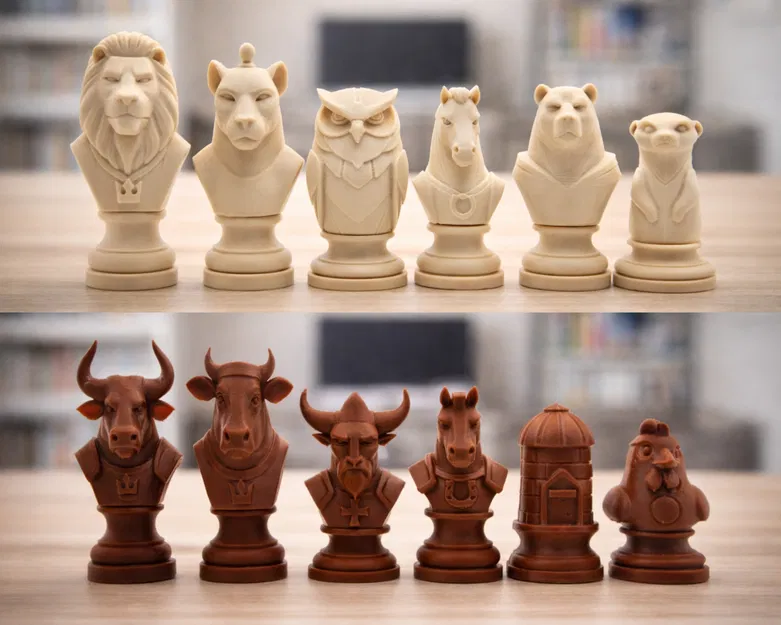 Bộ Cờ Vua Động Vật Hoang Dã (Wild Animals Chess Set) - Image 3