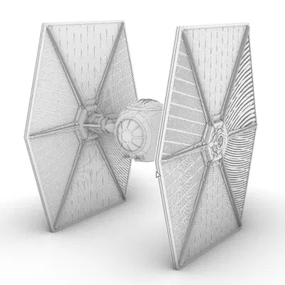 Mô hình 3D Tie Fighter (Star Wars)