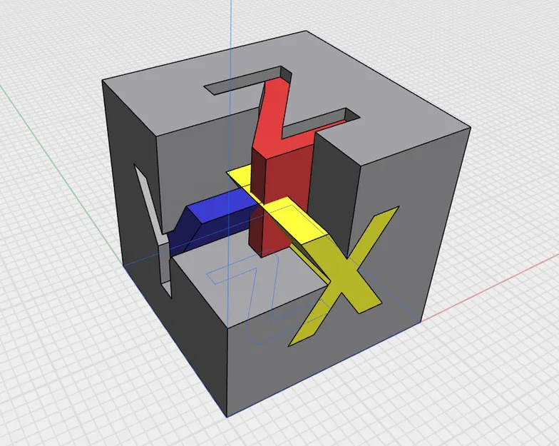 Khối test 20x20x20mm cho Snapmaker U1 in thử 4 màu - Image 1