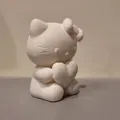 Tượng mô hình Hello Kitty cầm trái tim - Thumbnail 4
