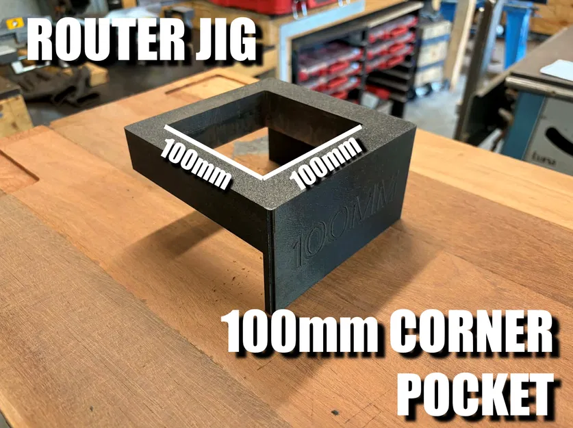 Router Jig kẹp góc tạo pocket 100mm (100mm Corner Pocket Router Jig) - Image 1