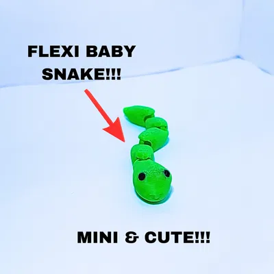 Flexi Baby Snake Fidget – Rắn con khớp mềm in một lần (Print-in-Place)