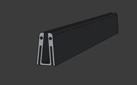 Adapter dải ron silicone cho cửa kính phòng tắm (Shower Glass Door Seal Strip Adapter) - Image 1