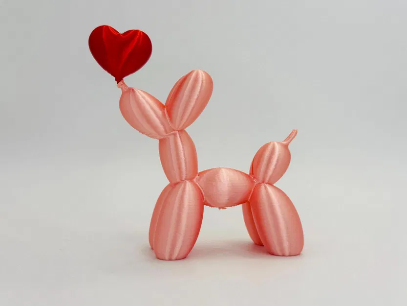 Chó bong bóng trang trí trái tim - Image 1